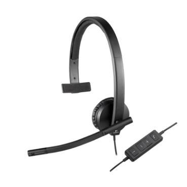 Logitech H570e Sluchátka s mikrofonem Kabel Přes hlavu Kancelář / call centrum USB Typ-A Černá (981-000571)-0