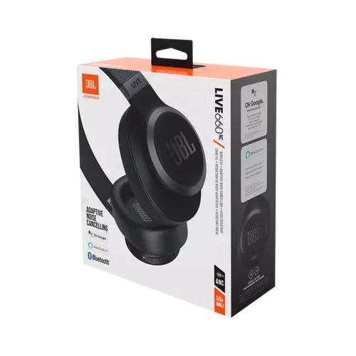 Аудио слушалки Over-ear JBL Live 660NC, Noise Cancelling, Bluetooth, Вокален асистент, Черен (JBL-LIVE660-BLK)-0