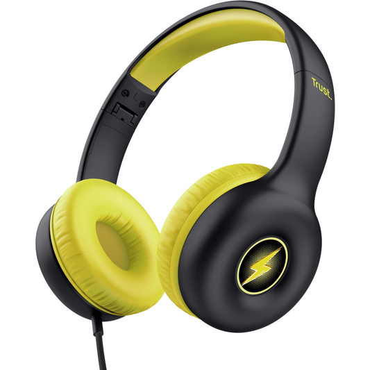 Trust Nouna Slúchadlá s mikrofónom Kábel Pres hlavu Hovor / hudba Čierna, Žltá (25406)-0